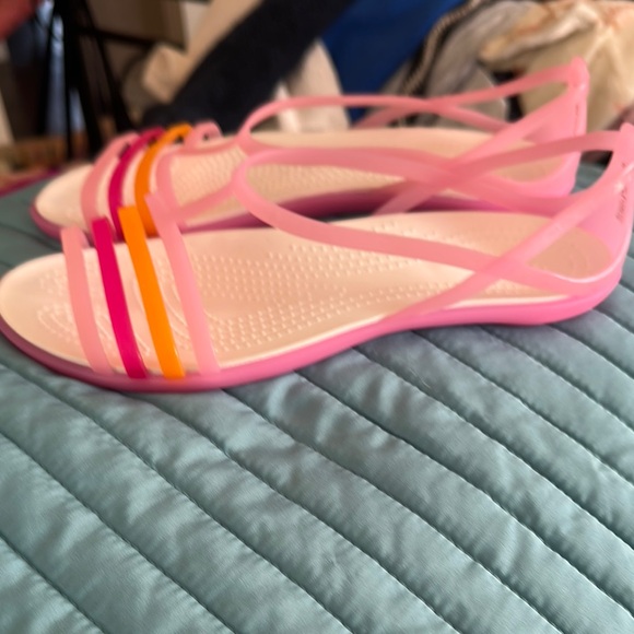 Crocs Jelly Pink and Orange Sandals - Picture 9 of 9